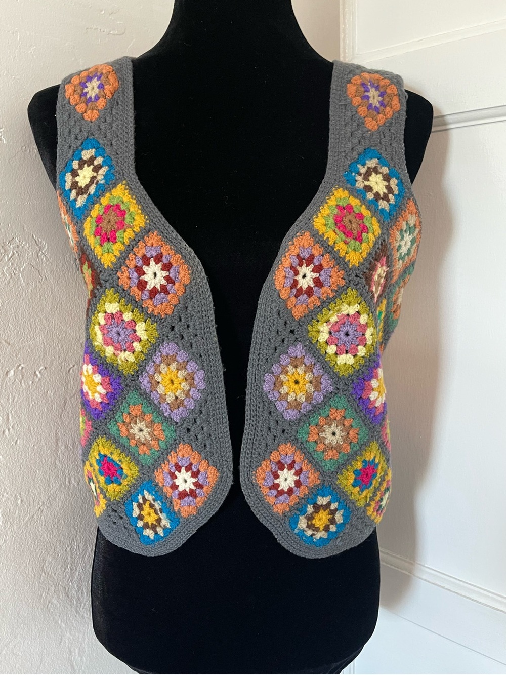 Vintage handmade crochet vest